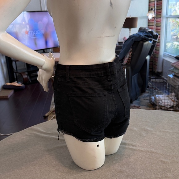 KanCan Black Jean Shorts for Women - Picture 3 of 4